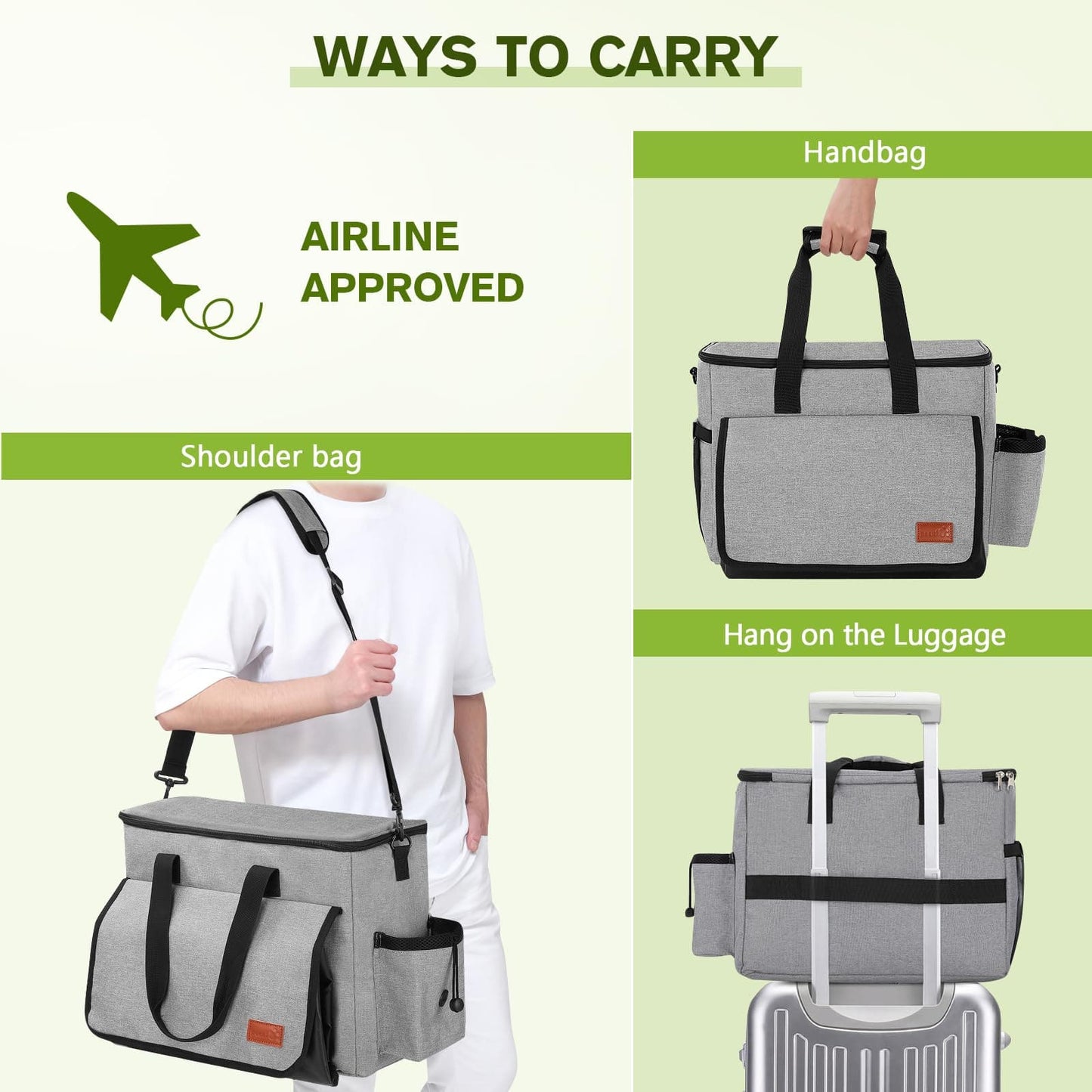 Superidag Dog Travel Bag, Travel Bag for Pets with Picnic Mat
