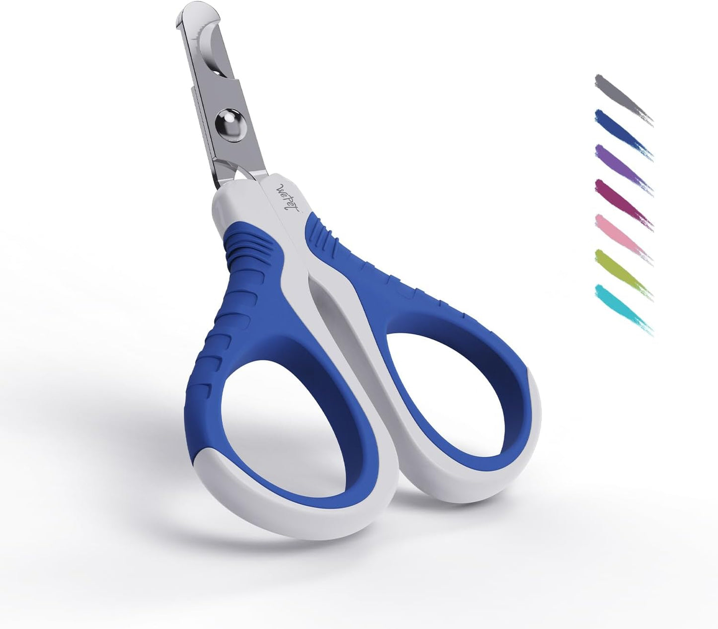 Pet Nail Clippers, Professional Claw Trimmer, Bended Scissor Special for Cats, Kittens, Dogs, Puppies, Small Animals, White/Pine Green