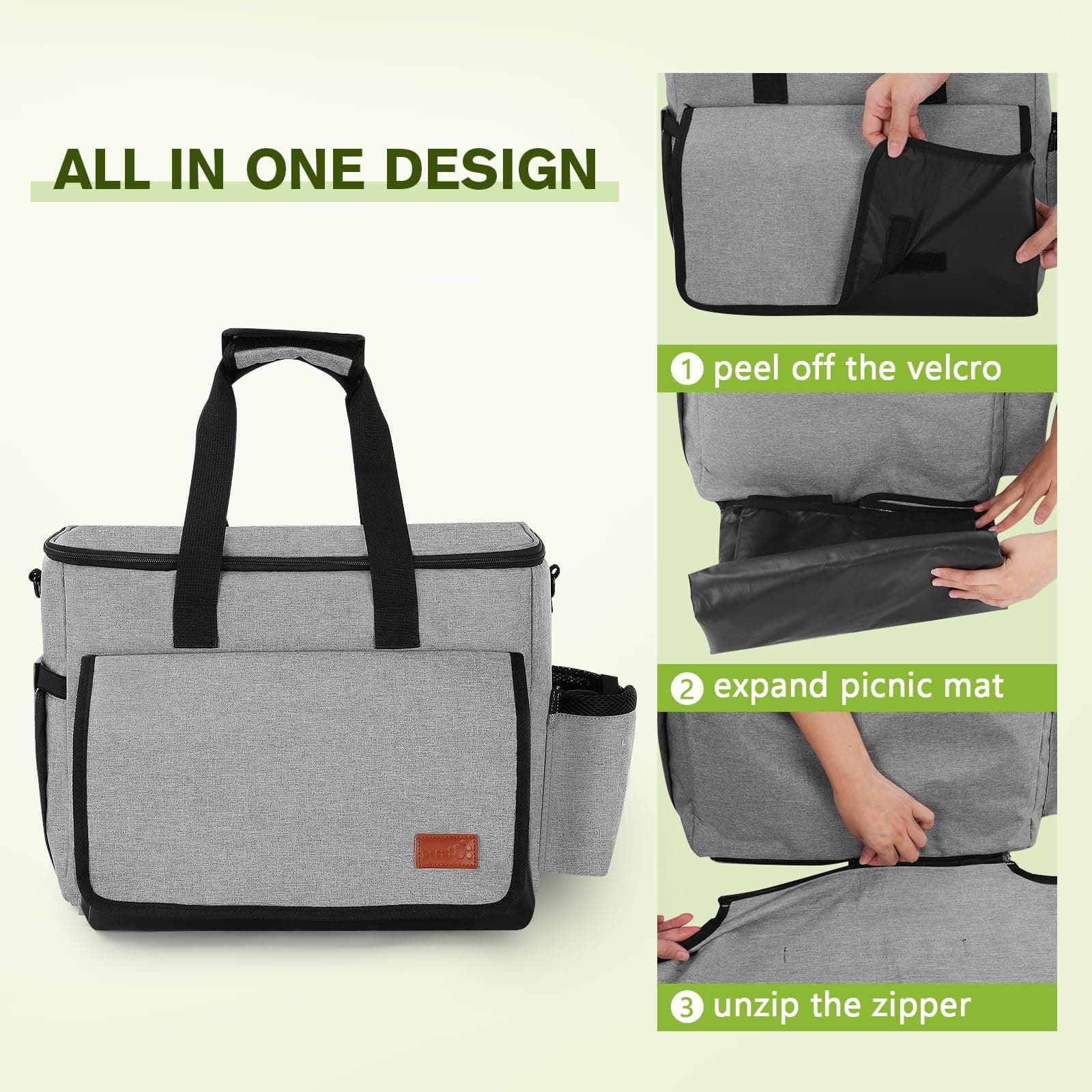 Superidag Dog Travel Bag, Travel Bag for Pets with Picnic Mat