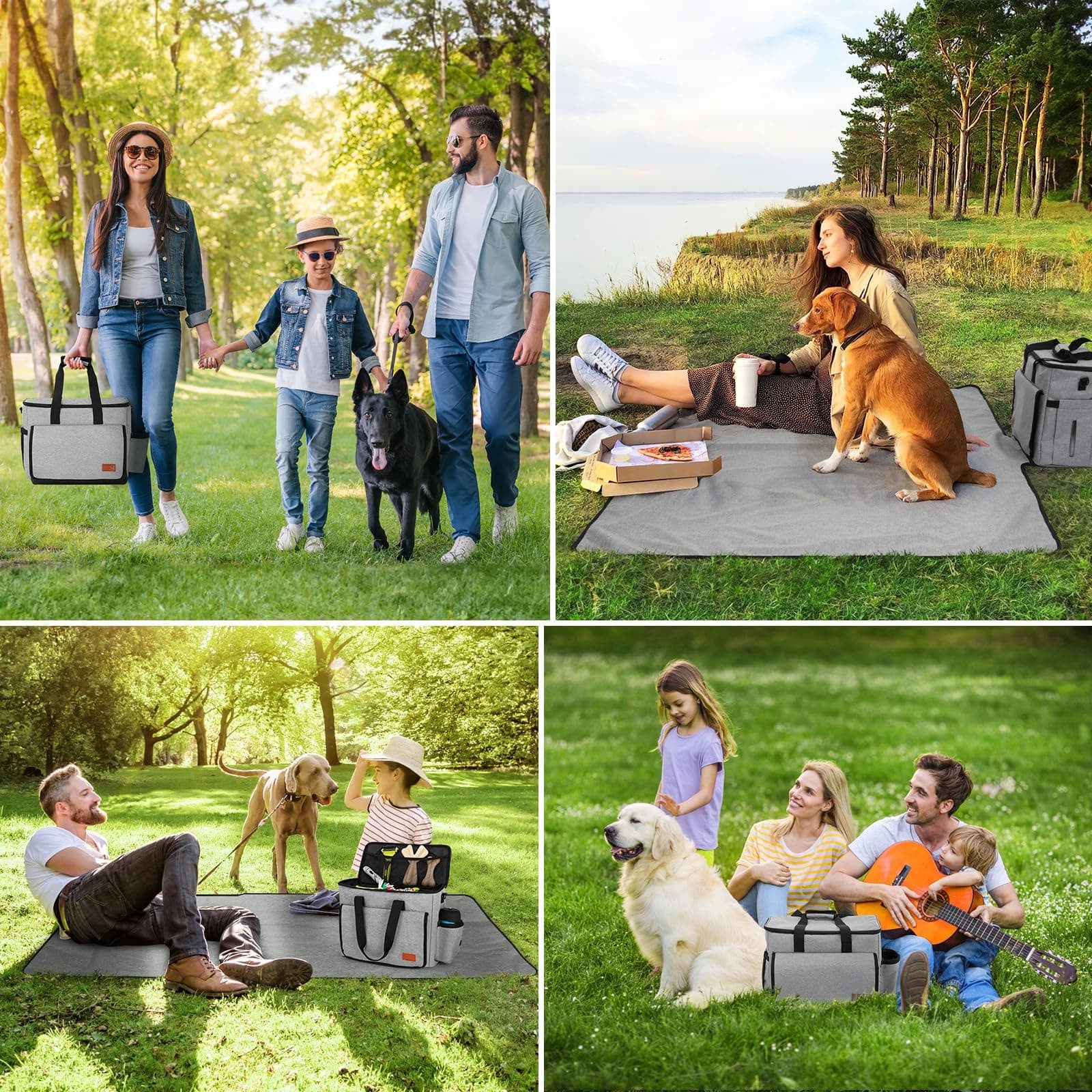 Superidag Dog Travel Bag, Travel Bag for Pets with Picnic Mat