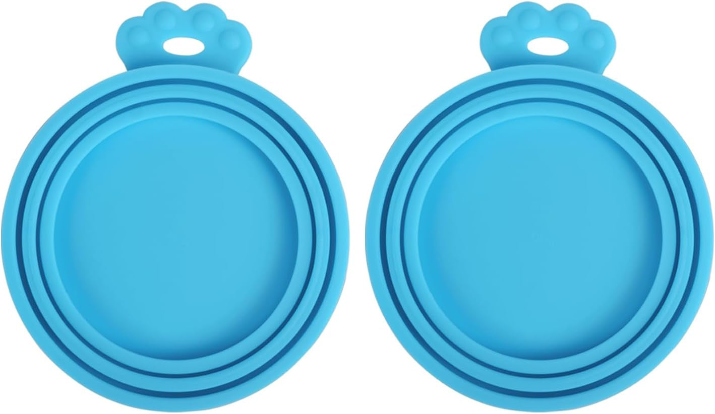 4 Packs Silicone Pet Can Lids, Dog Cat Food Can Cover, Universal Size Can Tops, 1 Fit 3 Standard Size Food Cans, BPA Free Dishwasher Safe (Blue, Green, Orange, Pink)