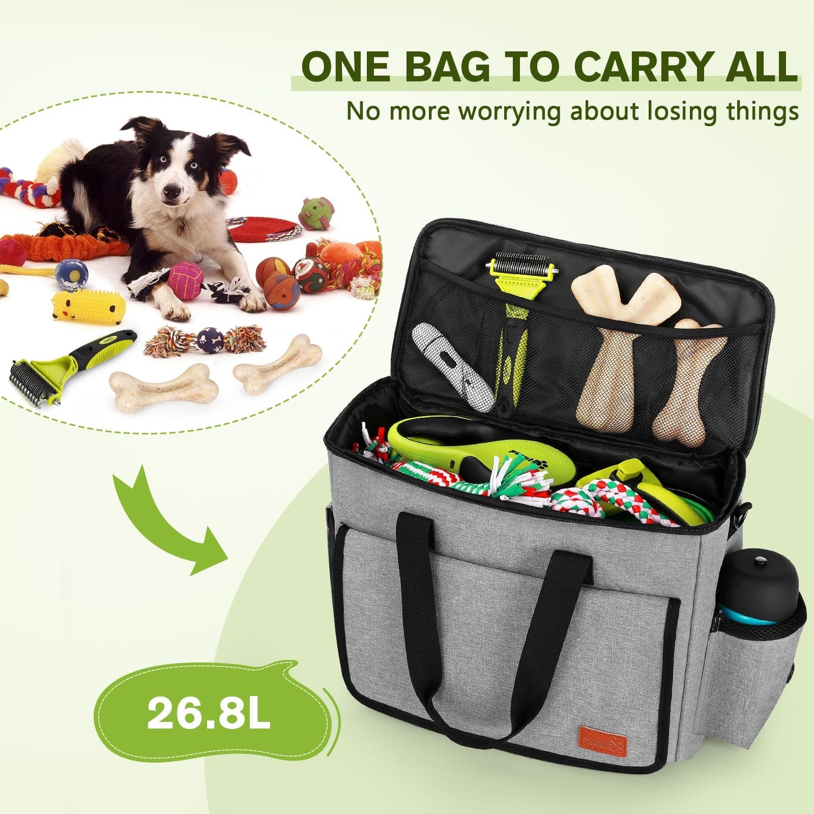 Superidag Dog Travel Bag, Travel Bag for Pets with Picnic Mat