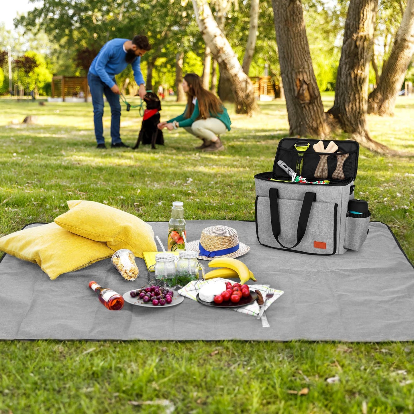 Superidag Dog Travel Bag, Travel Bag for Pets with Picnic Mat