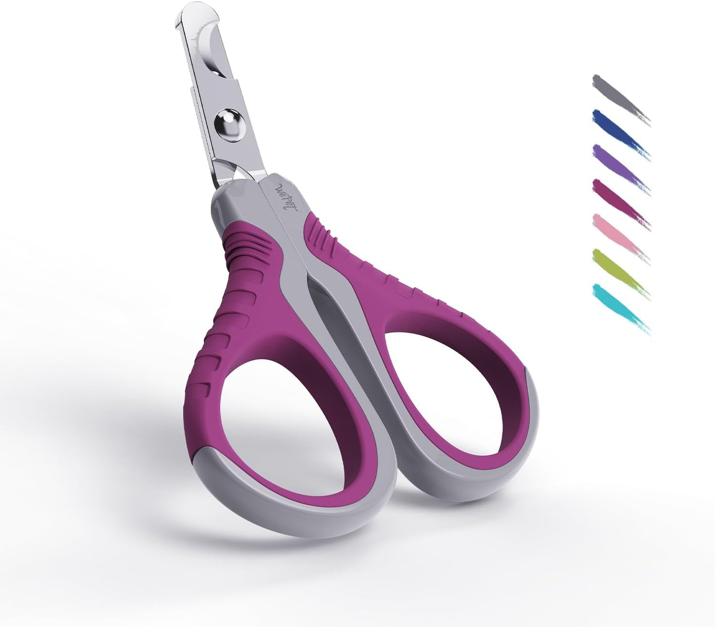Pet Nail Clippers, Professional Claw Trimmer, Bended Scissor Special for Cats, Kittens, Dogs, Puppies, Small Animals, White/Pine Green